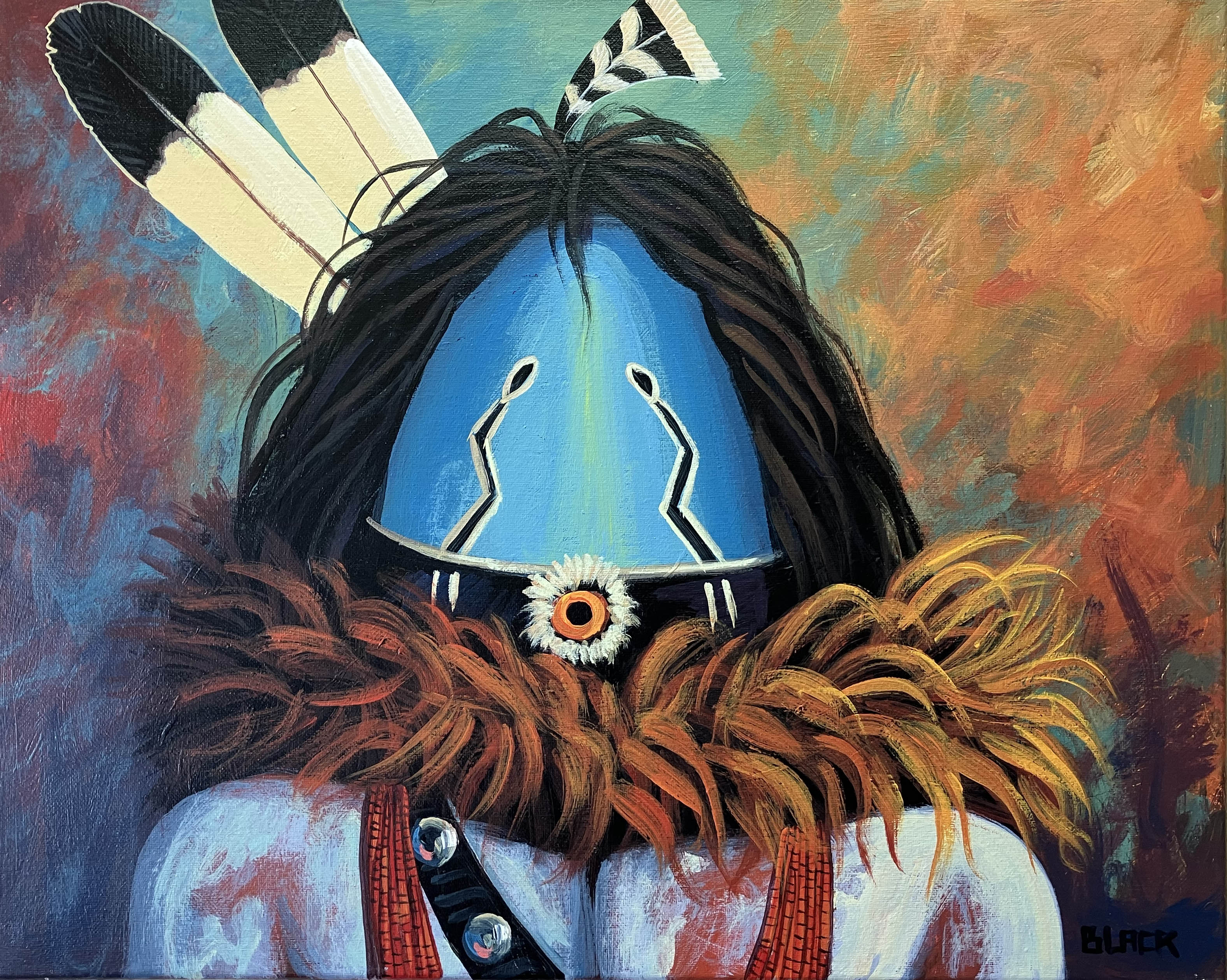 Jack Black | Navajo Deer Kachina Painting | Penfield Gallery of Indian Arts | Albuquerque, New Mexico
